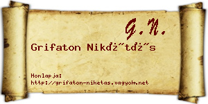 Grifaton Nikétás névjegykártya